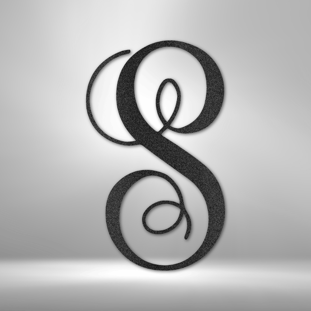 Metal art 7 Fancy initial