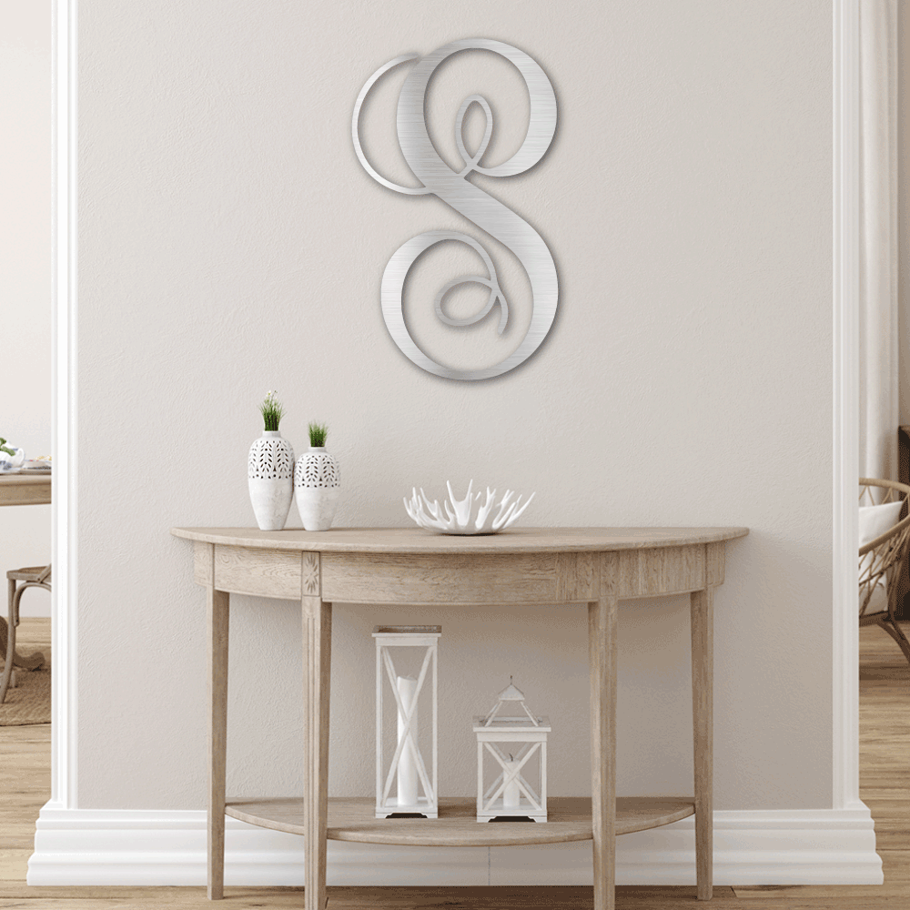 Metal art 7 Fancy initial