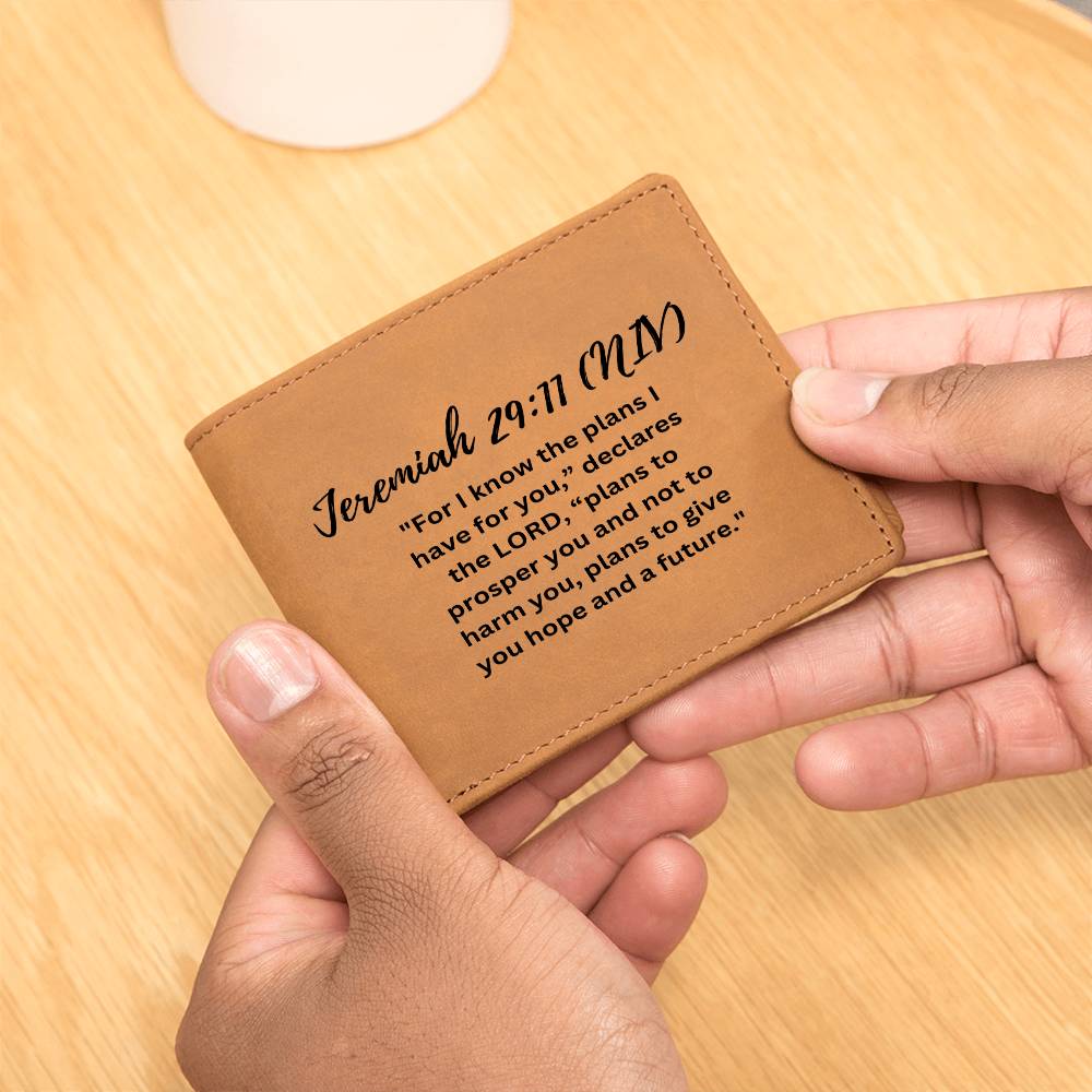 Jeremiah 29:11 (NIV) - Leather Wallet