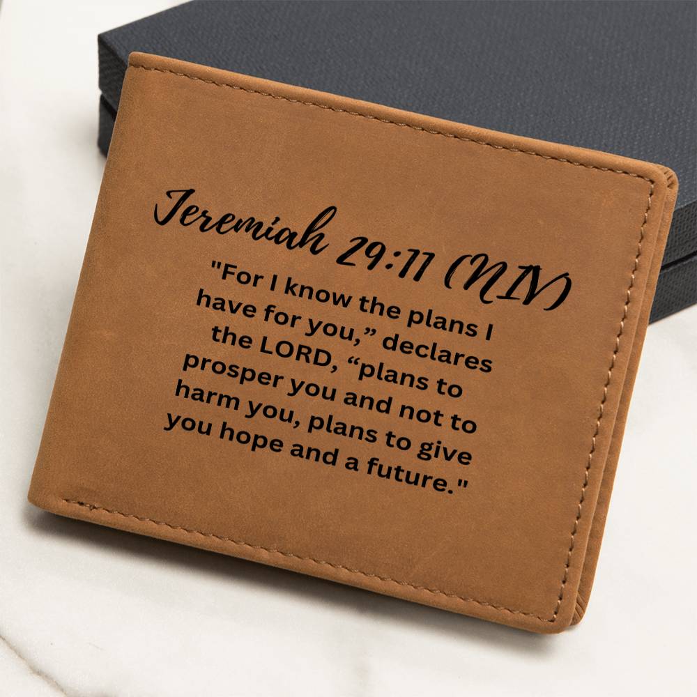 Jeremiah 29:11 (NIV) - Leather Wallet