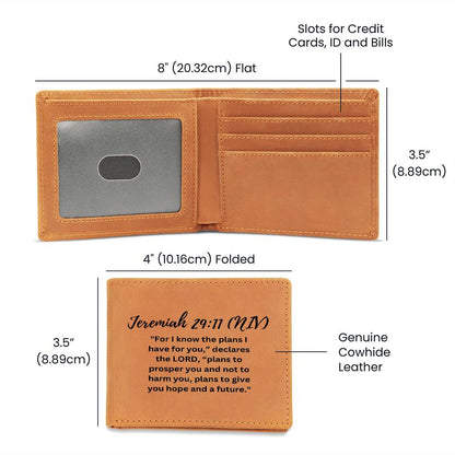 Jeremiah 29:11 (NIV) - Leather Wallet