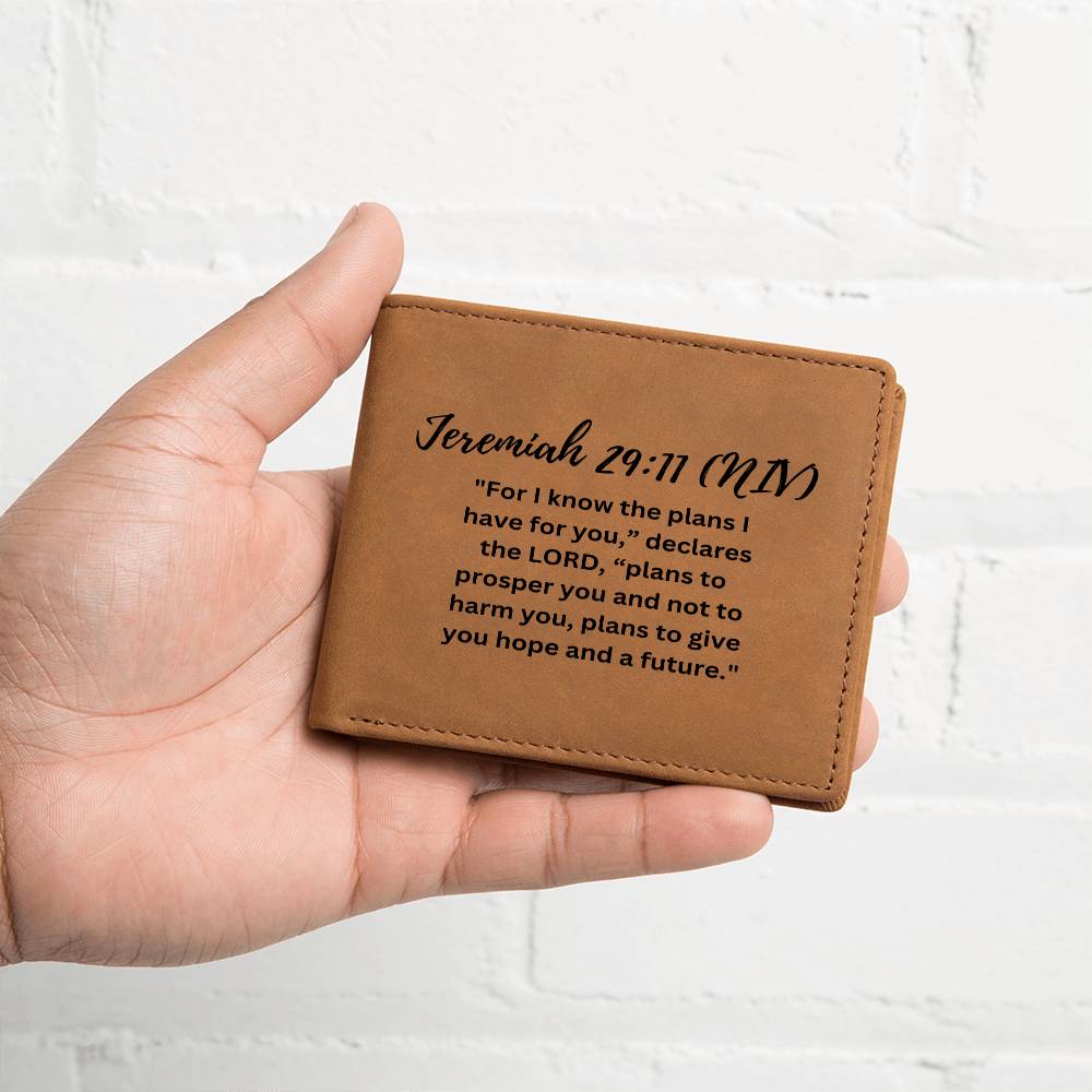 Jeremiah 29:11 (NIV) - Leather Wallet