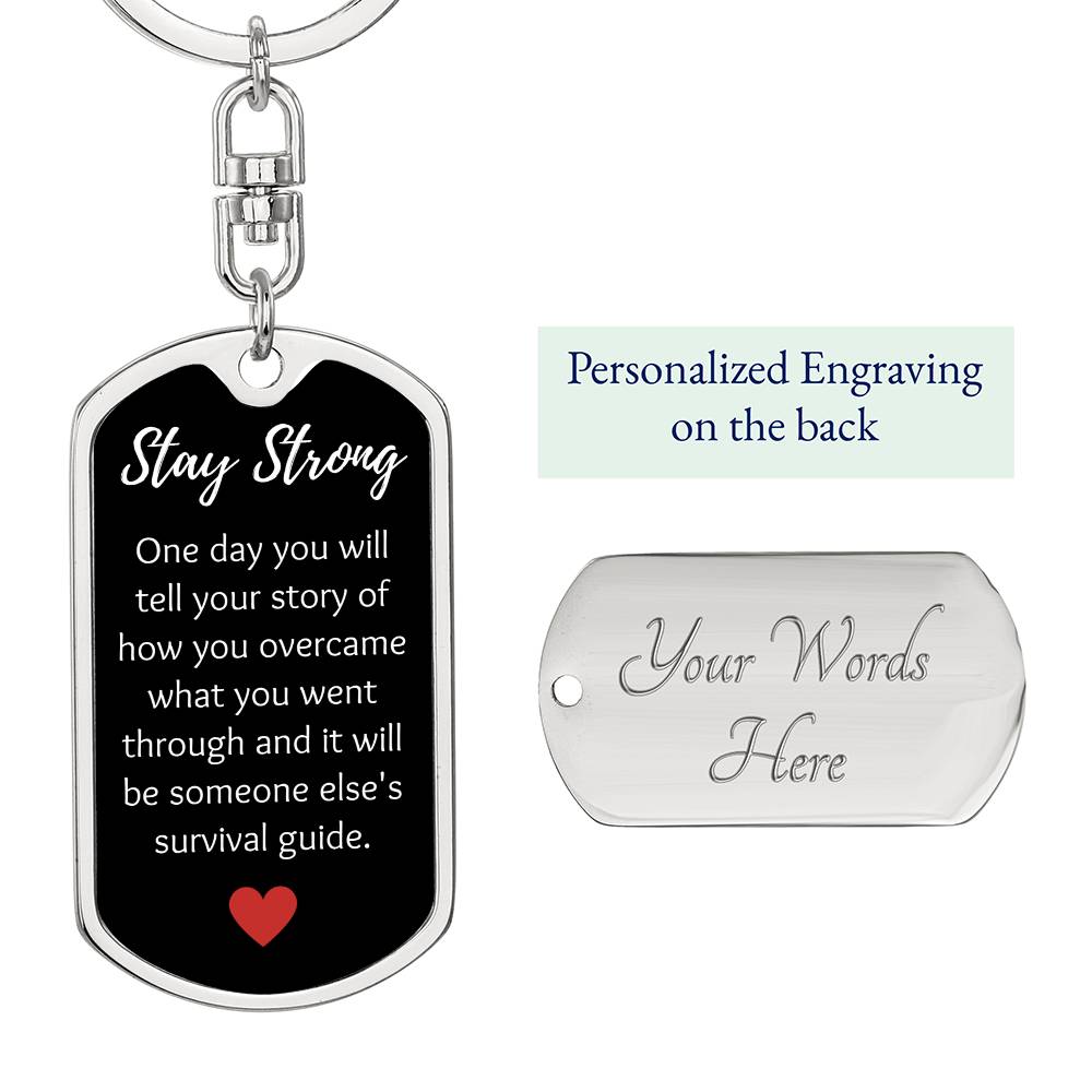 Stay Strong - Sobriety Keychain