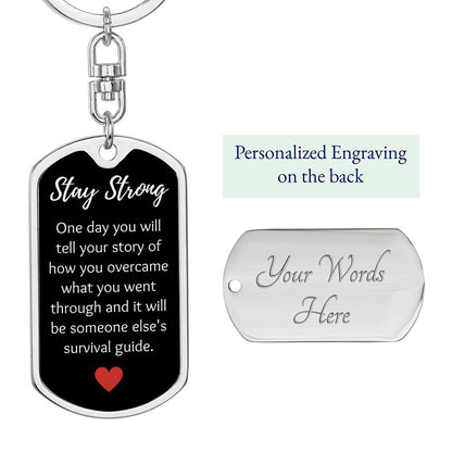 Stay Strong - Sobriety Keychain