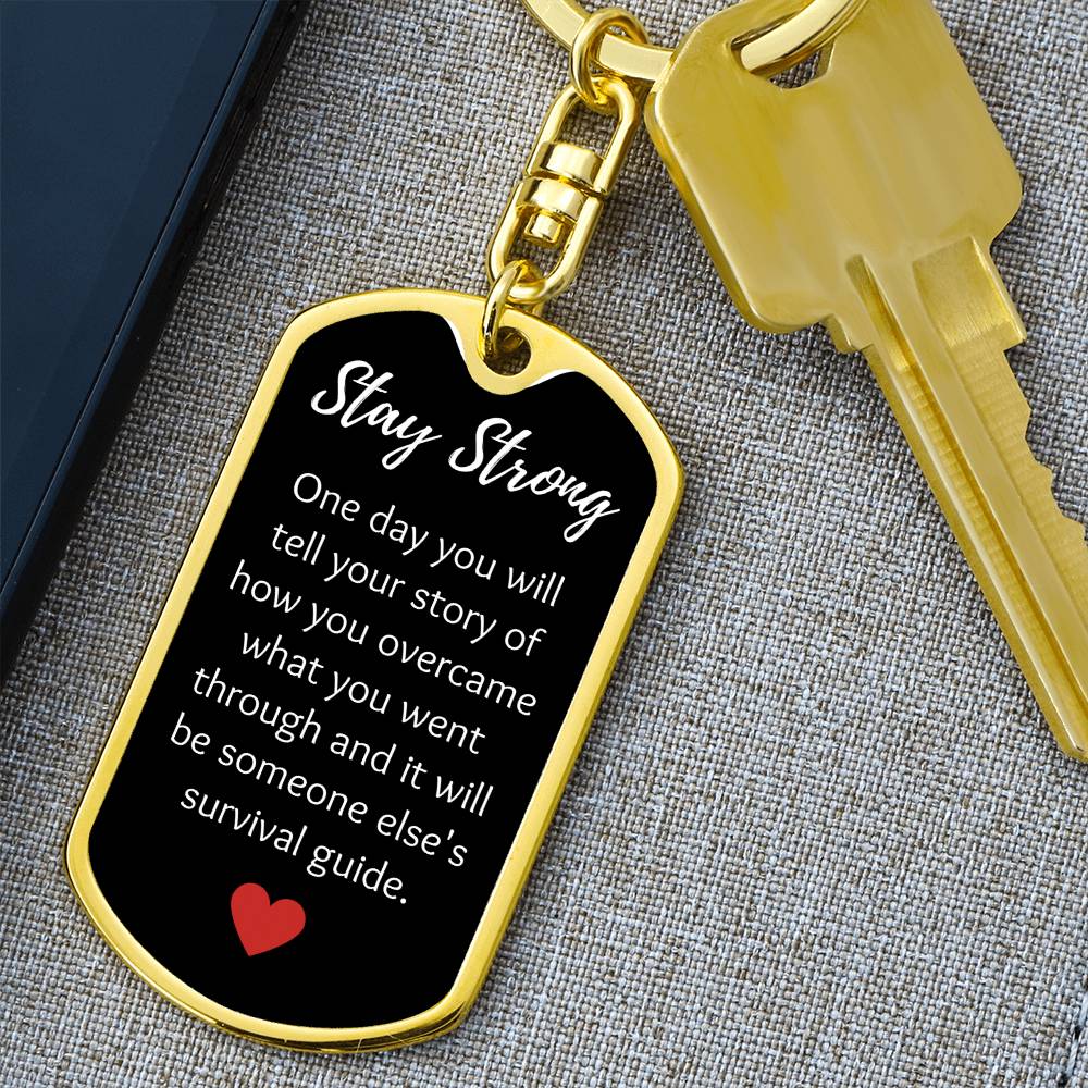 Stay Strong - Sobriety Keychain