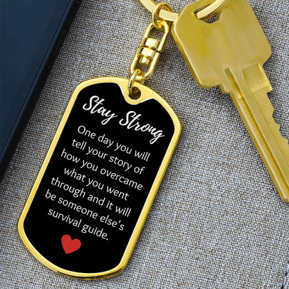 Stay Strong - Sobriety Keychain