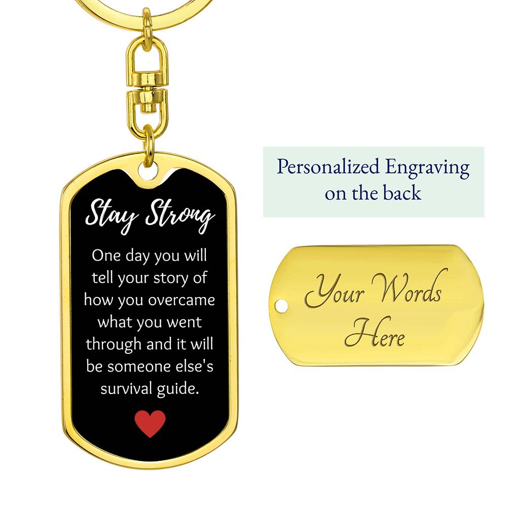 Stay Strong - Sobriety Keychain