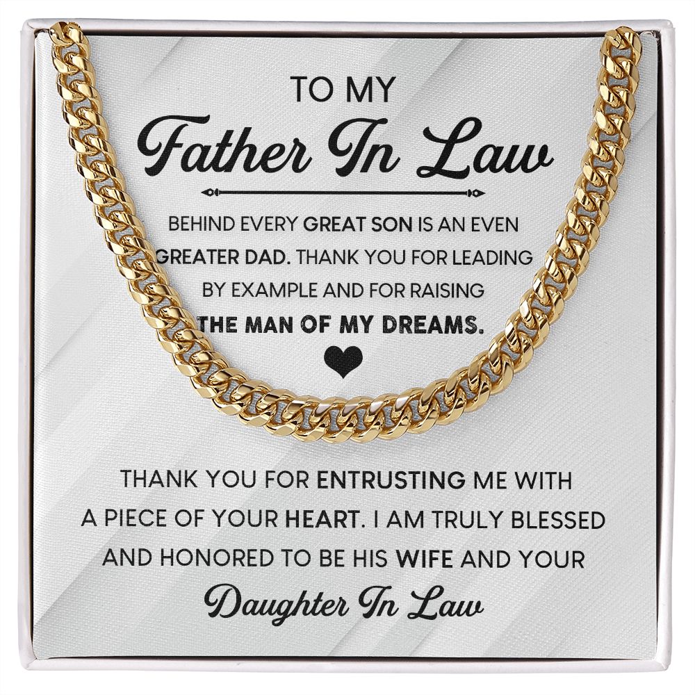 To My Father In Law - Thank You For Raising The Man Of My Dreams