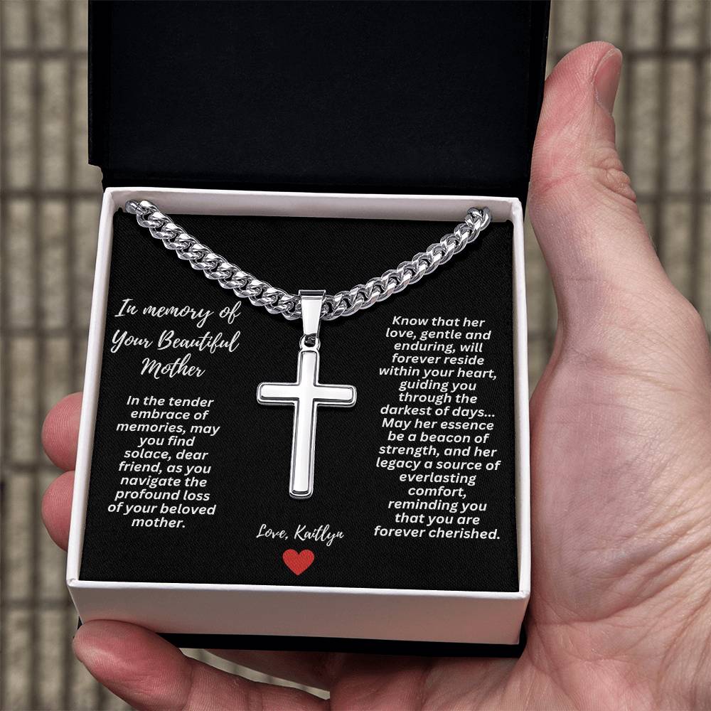 In Memory Of Your Beautiful Mother - Personalized Cross