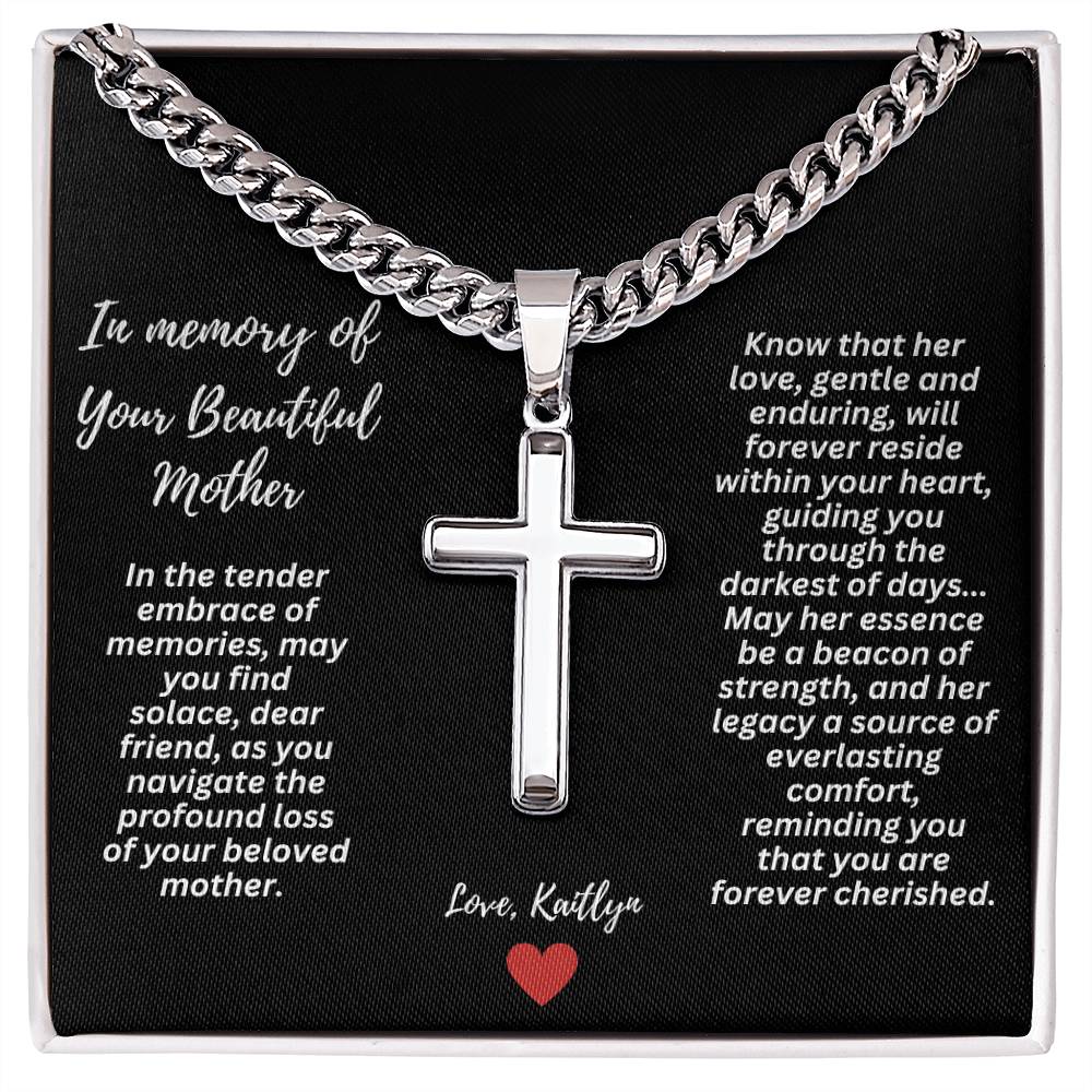 In Memory Of Your Beautiful Mother - Personalized Cross