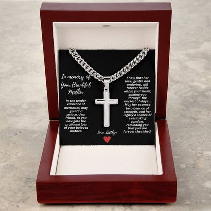 In Memory Of Your Beautiful Mother - Personalized Cross