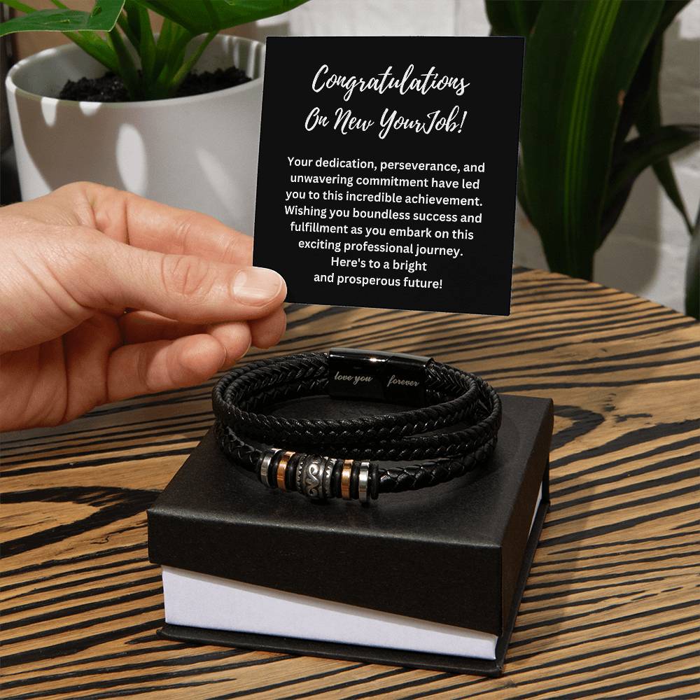 Congratulations On Your New Job Bracelet For Men