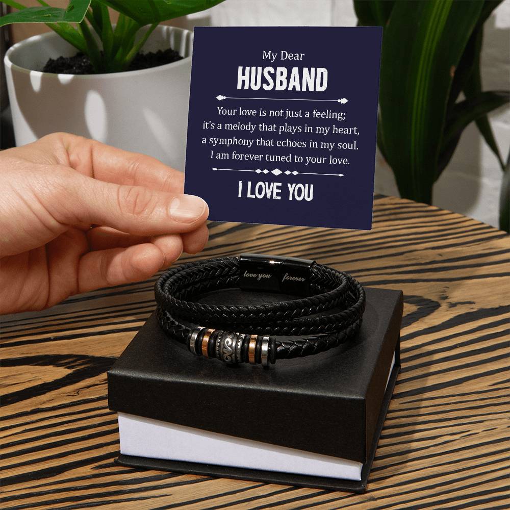 My Dear Husband ,I love you. Eternal Bond  Bracelet for Him