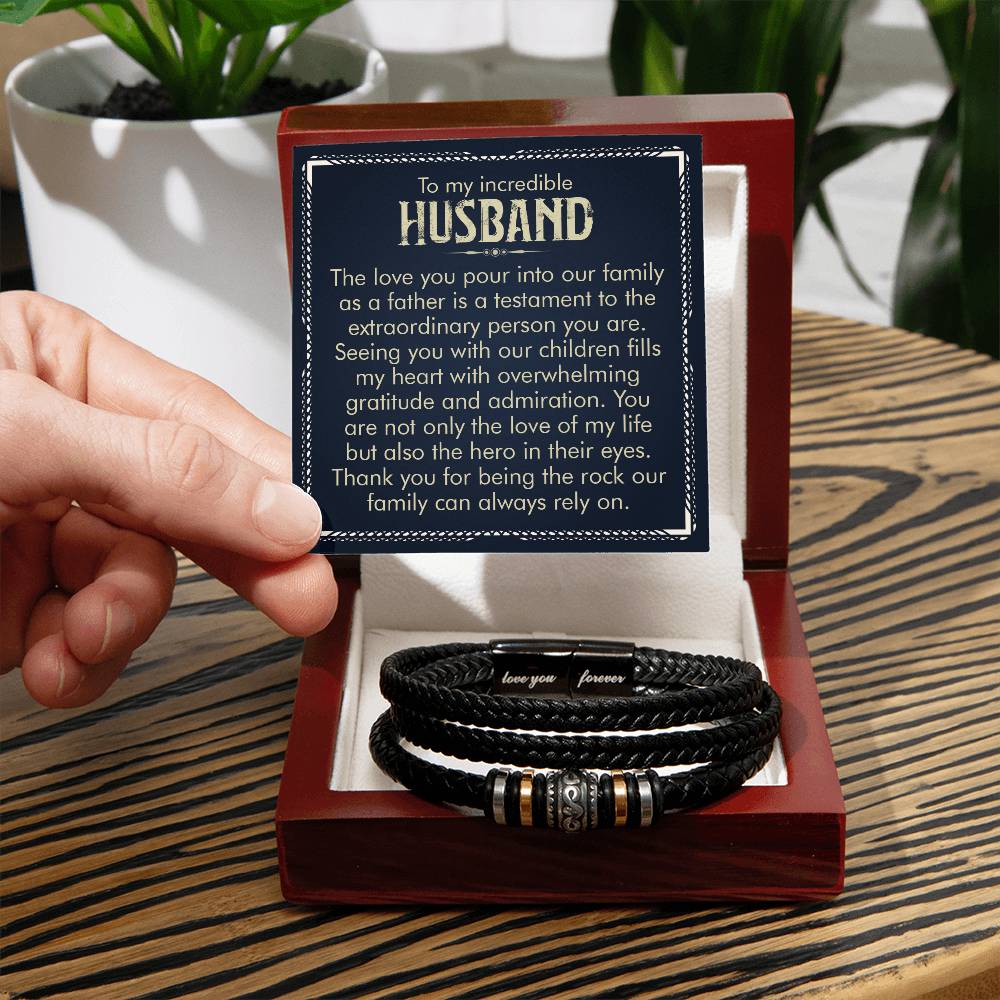 "Sentimental Embrace" Perfect Bracelet Gift for Husband