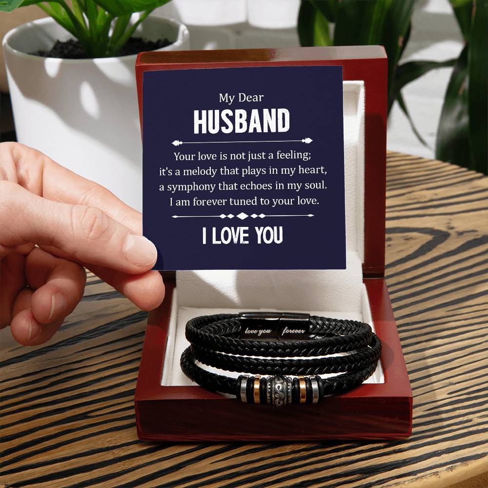 My Dear Husband ,I love you. Eternal Bond  Bracelet for Him