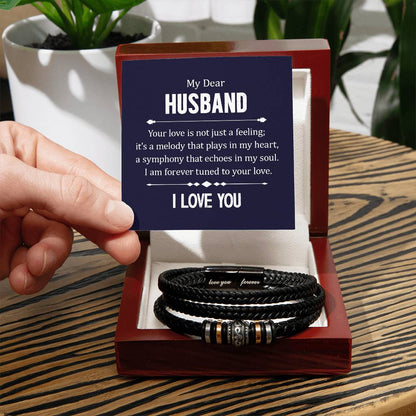 My Dear Husband ,I love you. Eternal Bond  Bracelet for Him