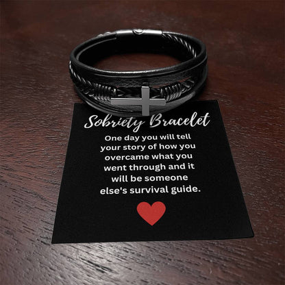 Sobriety Cross Bracelet - Survival Guide