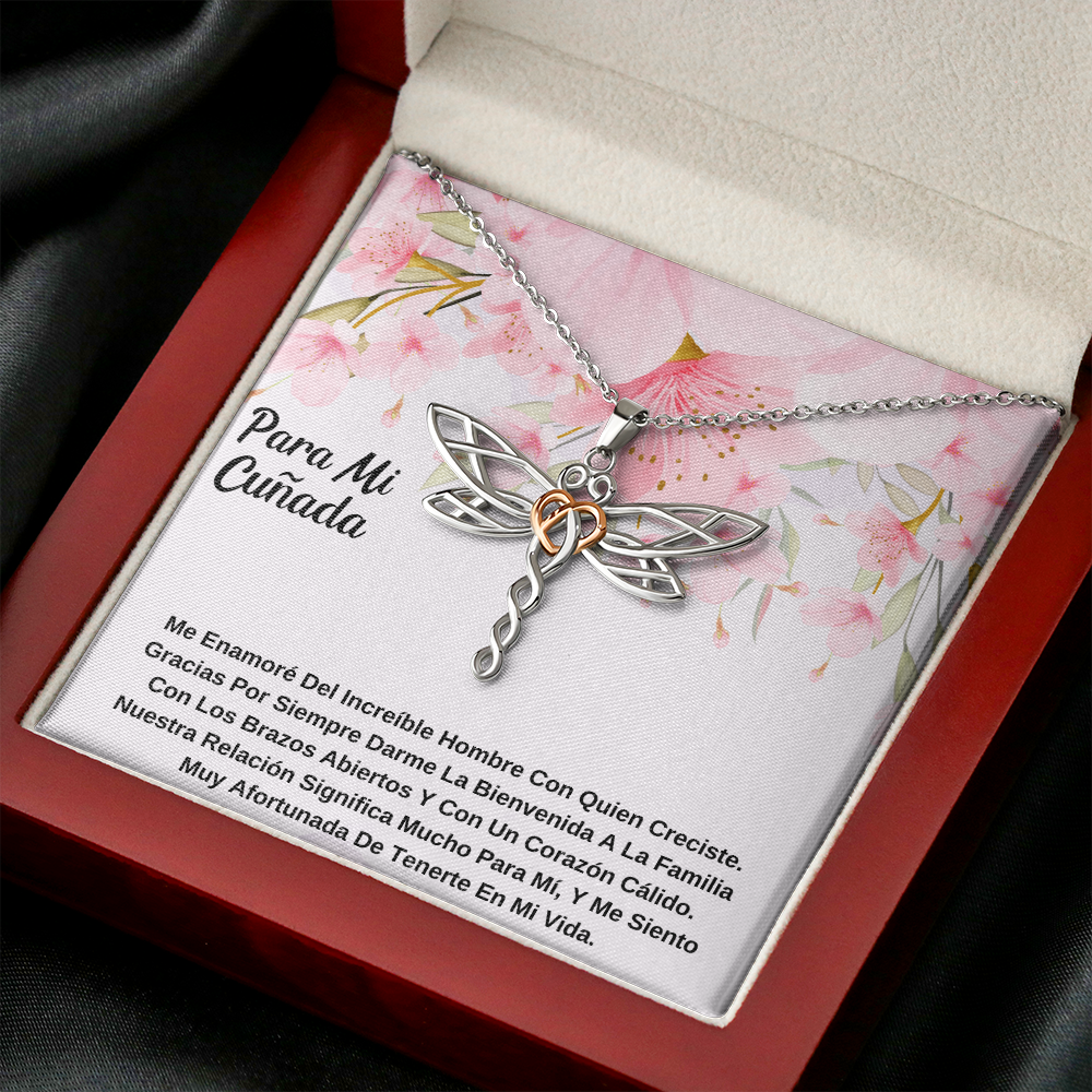 Regalo cuñada - Collar Libélula - Sister-in-law necklace - Sister in law gifts - Wedding gift from bride to sister