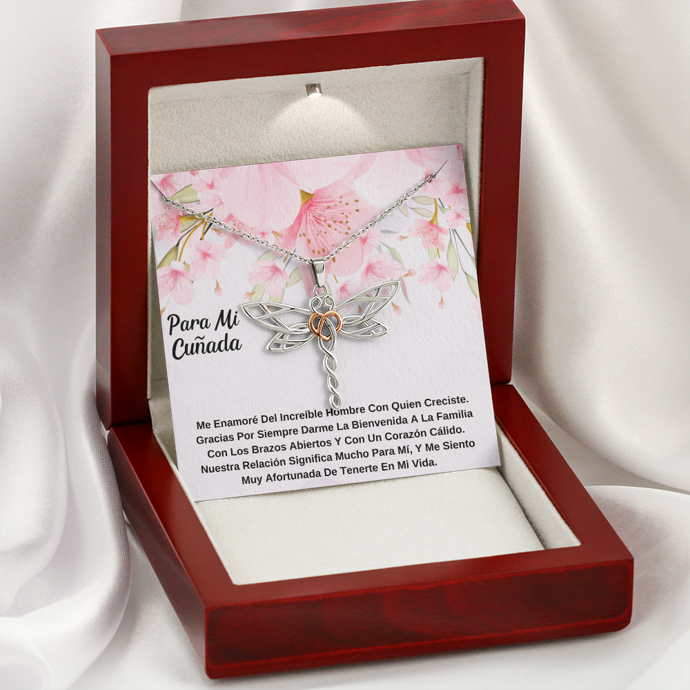 Regalo cuñada - Collar Libélula - Sister-in-law necklace - Sister in law gifts - Wedding gift from bride to sister