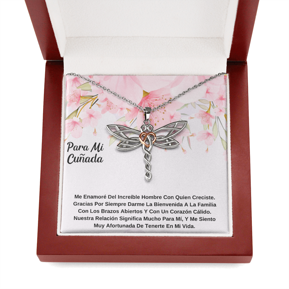 Regalo cuñada - Collar Libélula - Sister-in-law necklace - Sister in law gifts - Wedding gift from bride to sister