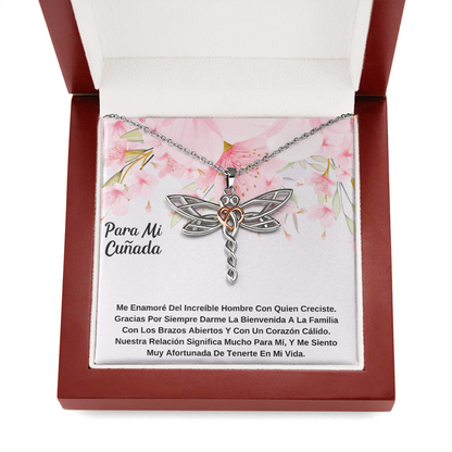 Regalo cuñada - Collar Libélula - Sister-in-law necklace - Sister in law gifts - Wedding gift from bride to sister