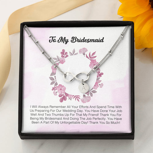 To My Bridesmaid - I Express My Deepest Thanks To You