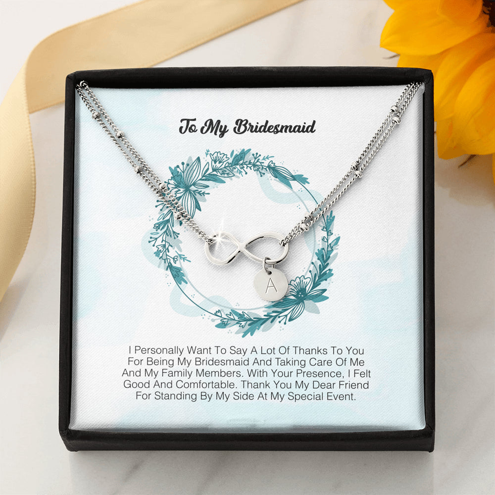 To My Bridesmaid - I Express My Deepest Thanks To You