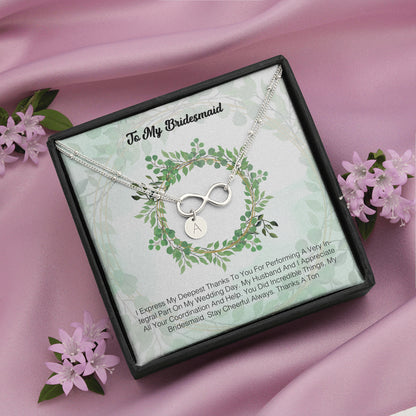 To My Bridesmaid - I Express My Deepest Thanks To You