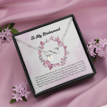 To My Bridesmaid - I Express My Deepest Thanks To You