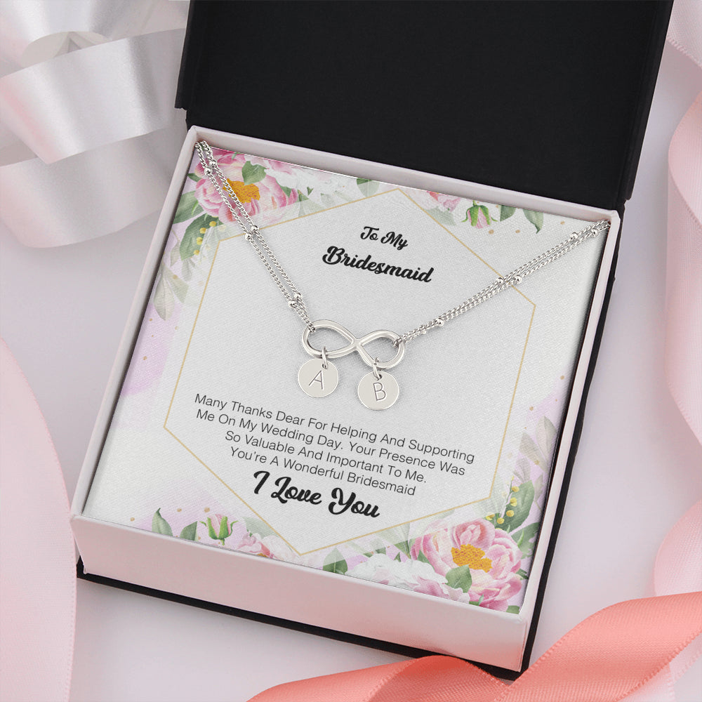 To My Bridesmaid - Many Thanks Dear For Helping and Supporting Me