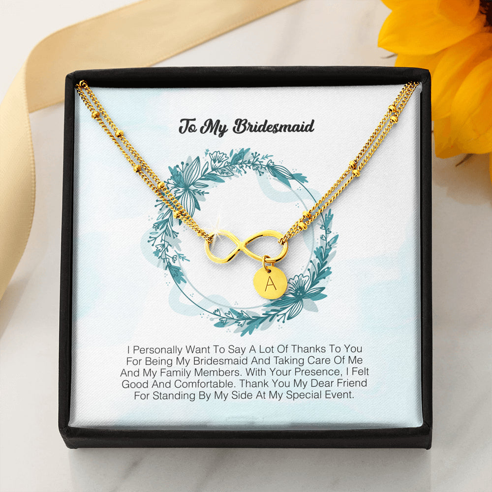 To My Bridesmaid - I Express My Deepest Thanks To You