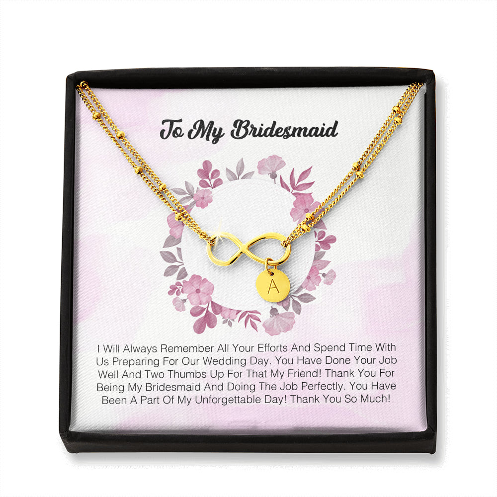 To My Bridesmaid - I Express My Deepest Thanks To You