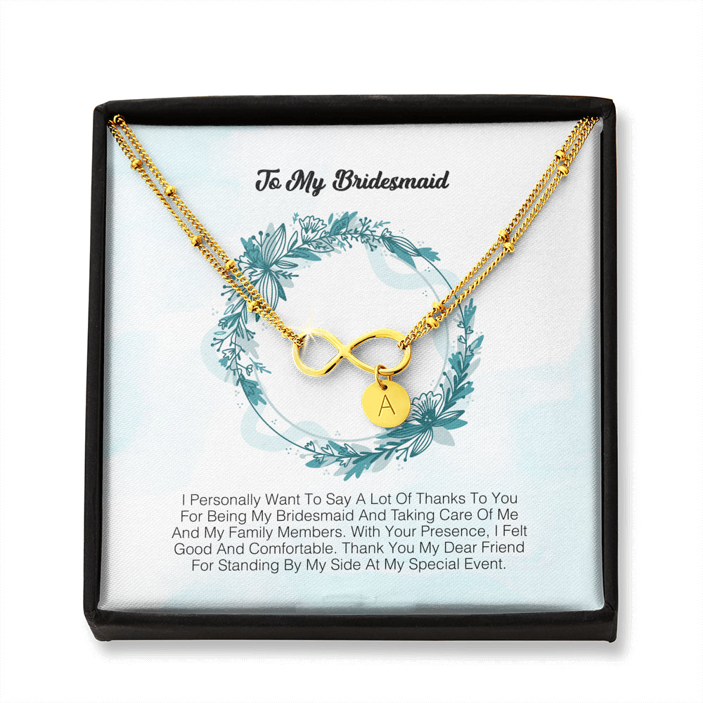 To My Bridesmaid - I Express My Deepest Thanks To You