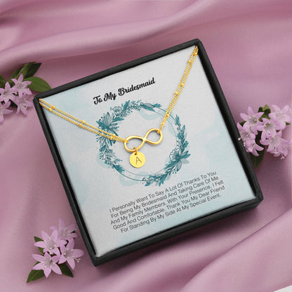 To My Bridesmaid - I Express My Deepest Thanks To You