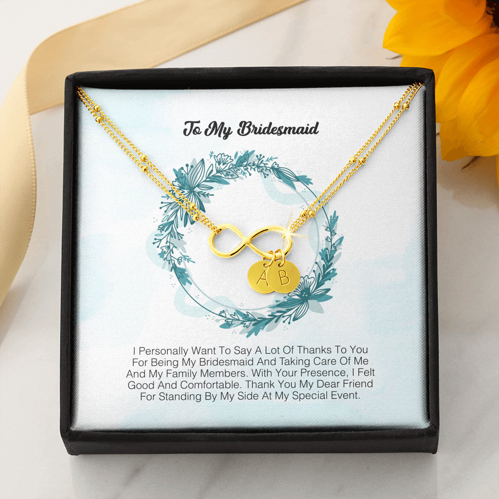 To My Bridesmaid - I Express My Deepest Thanks To You