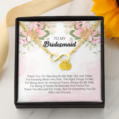 To My Bridesmaid - I Express My Deepest Thanks To You