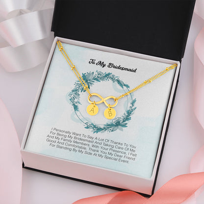 To My Bridesmaid - I Express My Deepest Thanks To You