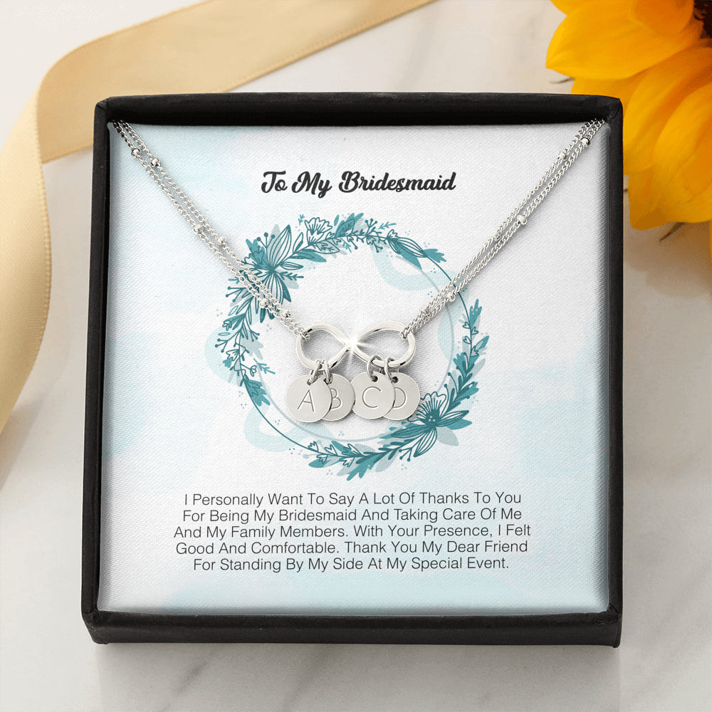 To My Bridesmaid - I Express My Deepest Thanks To You