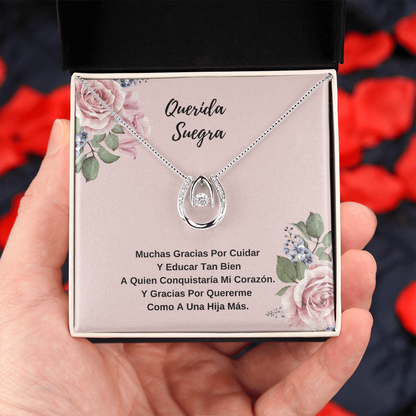 Para mi suegra - soy muy afortunada de tenerte - collar de la suerte
