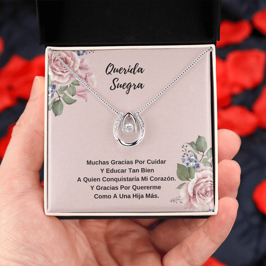 Para mi suegra - soy muy afortunada de tenerte - collar de la suerte