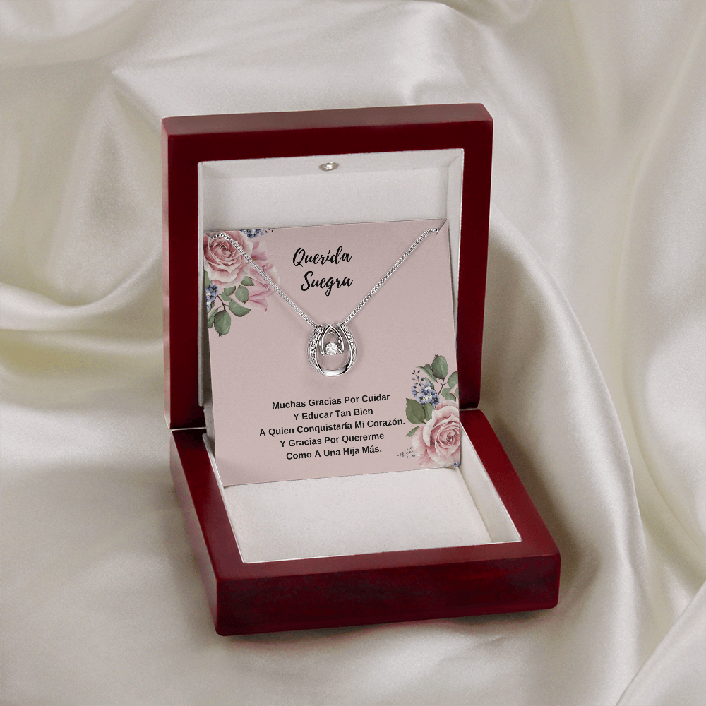 Para mi suegra - soy muy afortunada de tenerte - collar de la suerte