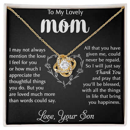To My Mom - I Appreciate The Things You Do