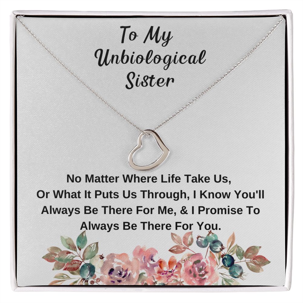 Unbiological Sister Necklace, Friends Are the Family You Choose, Not Sister  by Blood Necklace Gift Big Sis Lil Sis Sterling Silver - Etsy UK