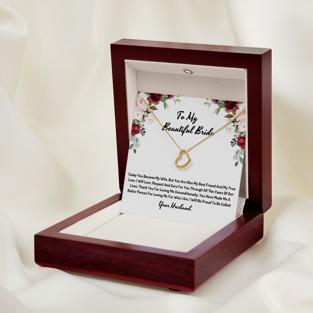 To My Beautiful Bride I Will Be Proud