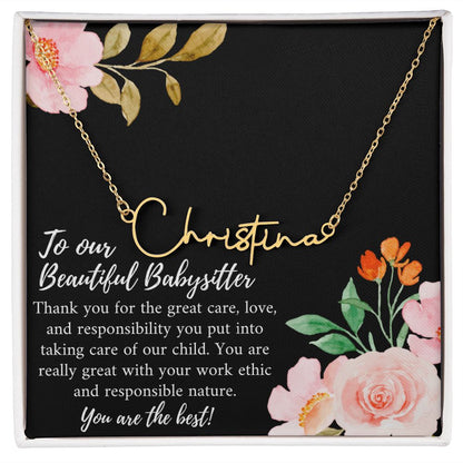 To Our Beautiful Babysitter - You Are The Best