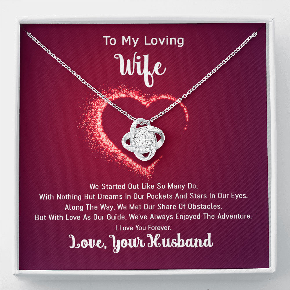 To My  Loving Wife Knot Necklace - Love Is Our Guide