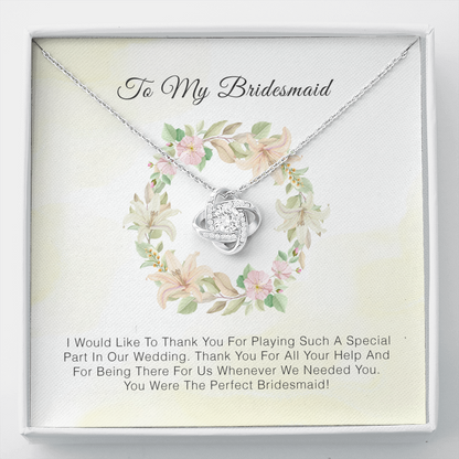 To My Bridesmaid - Thank You
