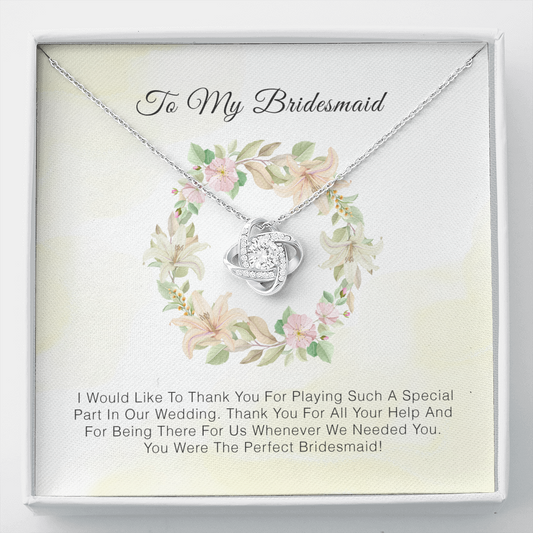To My Bridesmaid - Thank You