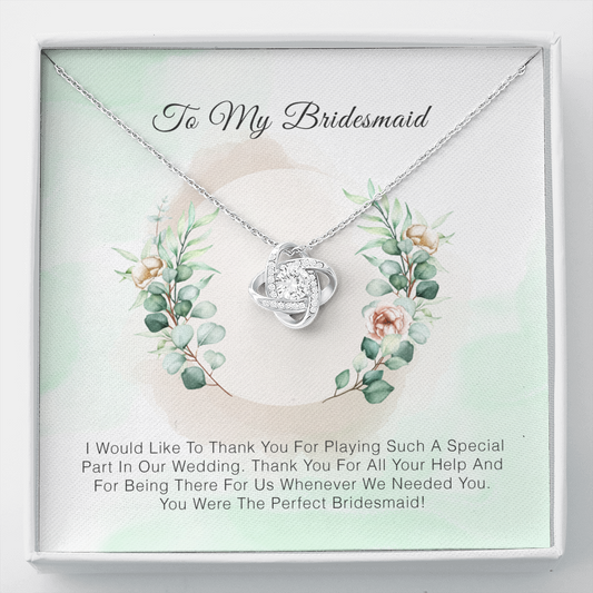 To My Bridesmaid - Thank You