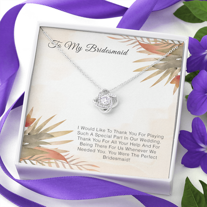 To My Bridesmaid - Thank you